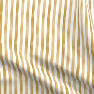 Spoonflower Fabric - Gold Stripe White Geometric Silver Golden Printed on Petal Signature Cotton Fabric by The Yard - Sewing Quilting Apparel Crafts Decor