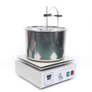 10l thermostatic magnetic stirrer digital heating lab mixer lab thermostat 0-1400rpm heat-gathering magnetic stirrer water oil bath 400℃ thermostat tool with hot plate