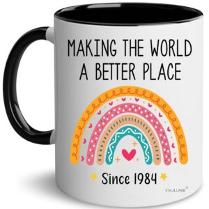 vivulla68 40th birthday gifts women men, 1984 40th birthday, 40 year old birthday gifts for women men, 40th birthday gift ideas, gifts for 40 year old women,1984 birthday gift for women, 40th mug