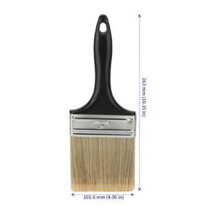 SOUJAP 8PCS 4 Inch Paint Brushes Bulk, Plastic Handle Paint Brushes, Home Repair Flat Paint Brushes Tools for Acrylic Painting Outdoor Use Wall