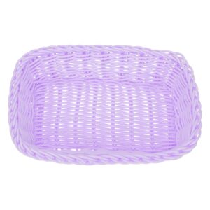 stobaza 1pc purple baskets bins for shelf storage organizing woven rope basket for living room, bedroom,playroom