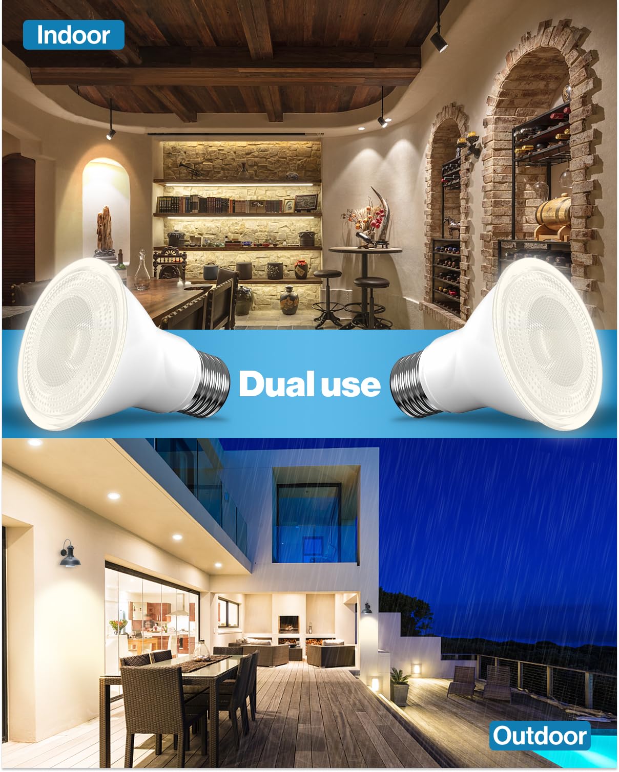 Sunco 2 Pack PAR30 LED Bulbs, 1200 Lumens High Brightness Flood Light Indoor, 75W Equivalent 11W, Dimmable, 2700K Soft White, E26 Medium Base, Exterior, Wet Rated - UL