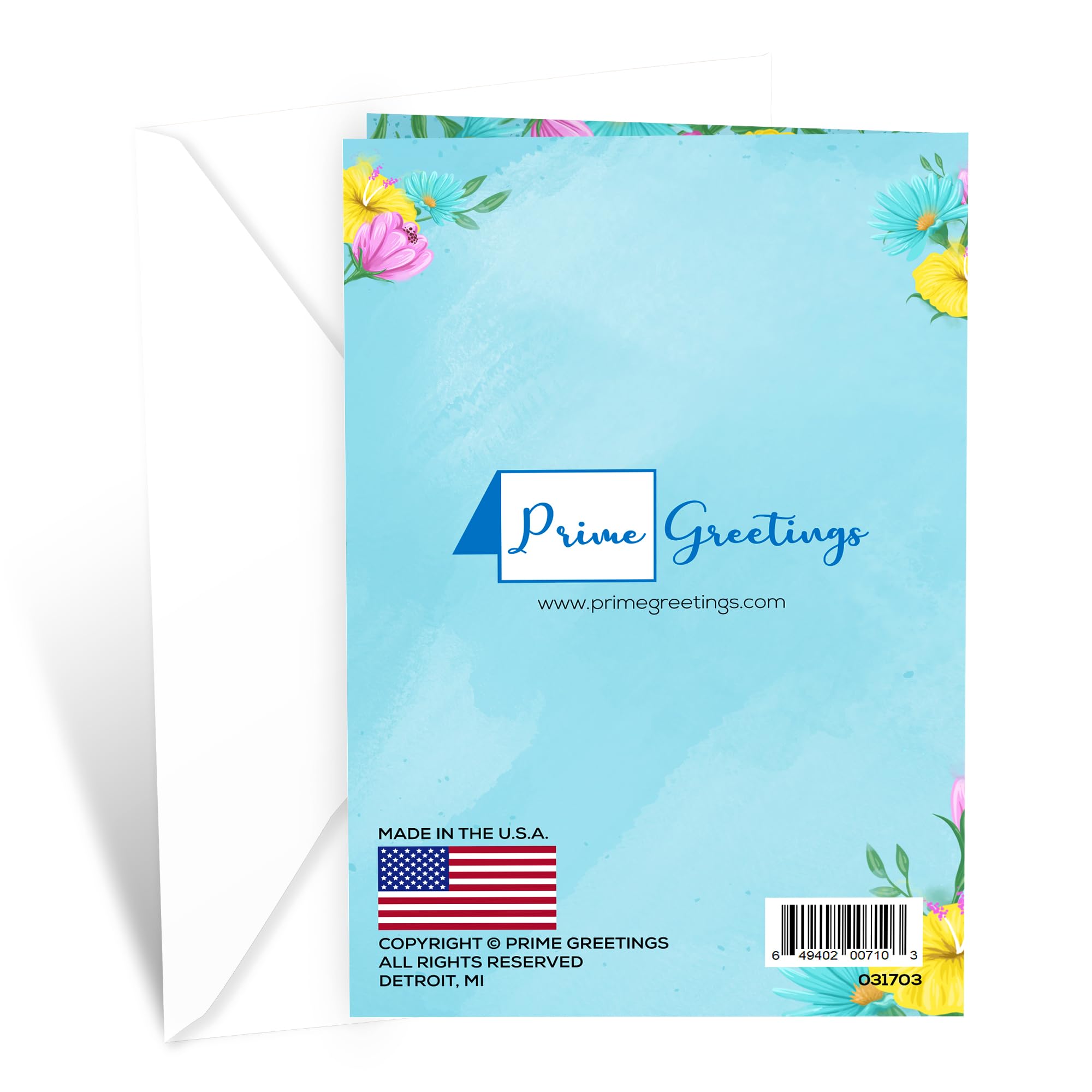 Prime Greetings Birthday Card Niece, Made in America, Eco-Friendly, Thick Card Stock with Premium Envelope 5in x 7.75in, Packaged in Protective Mailer