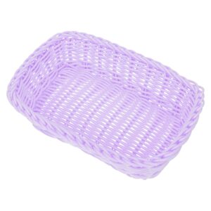 STOBAZA 1pc Purple Baskets Bins for Shelf Storage Organizing Woven Rope Basket for Living Room, Bedroom,Playroom