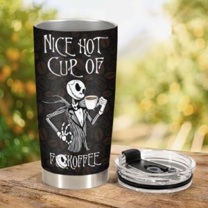 fat mummy Christmas Gifts for Cartoon Lovers, Nightmare Before Coffee Tumbler Stainless Steel with Lid, Skeleton Mug, Christmas Movie Cup, Birthday Gifts for Movie Lovers