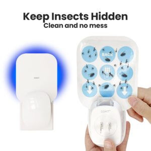 COKIT Flying Insect Traps Indoor Bug Light Trap Plug in Pest Control Traps for Flies, Mosquitoes, Gnats, Fruit Flies, Moths (1 Device + 3 Refills) - White