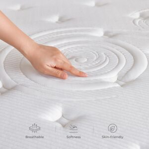 Sweetnight Twin Mattress - 12 Inch Twin Bed Mattress in a Box, Hybrid Twin Size Mattress with Pocketed Coils for Comfort Sleep and Balanced Support