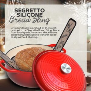 Silicone Bread Sling 2-Pack Bread Sling Dutch Oven Silicone 500 Degrees Sourdough Silicone Bread Sling Dutch Oven Silicone, Silicone Bread Mat for Dutch Oven for Sourdough Bread by Segretto Cookware