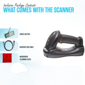 DS6878 Zebra/Motorola Symbol Barcode Scanner Bundle - 1 Year Warranty - with USB Cable, Spare Battery & Microfiber Cleaning Cloth (Renewed)