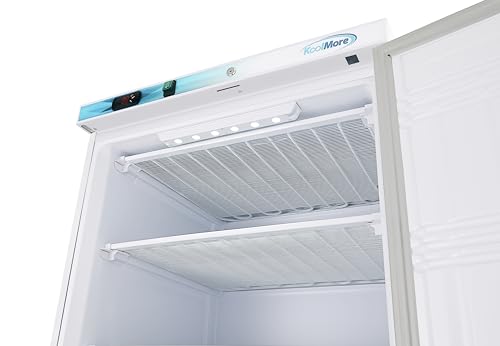 KoolMore KM-FMD20WH 21 Cu. ft. Commercial Reach-in Freezer in White Manual Defrost, Solid Door