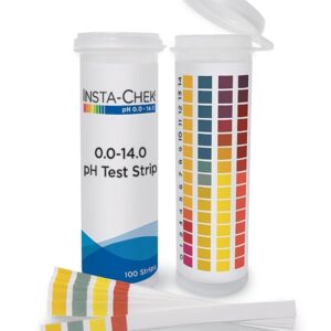 INSTA-CHEK by Micro Essential Lab 0-14 - Wide Range Multi-Pad pH Test Strips -100 Count Sticks in Vial