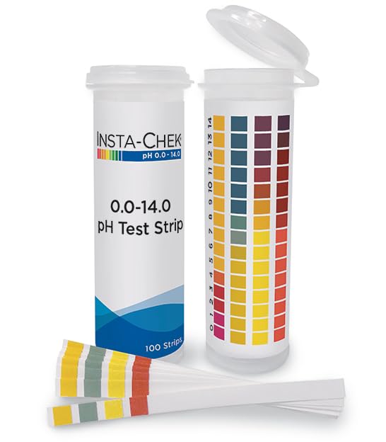 INSTA-CHEK by Micro Essential Lab 0-14 - Wide Range Multi-Pad pH Test Strips -100 Count Sticks in Vial