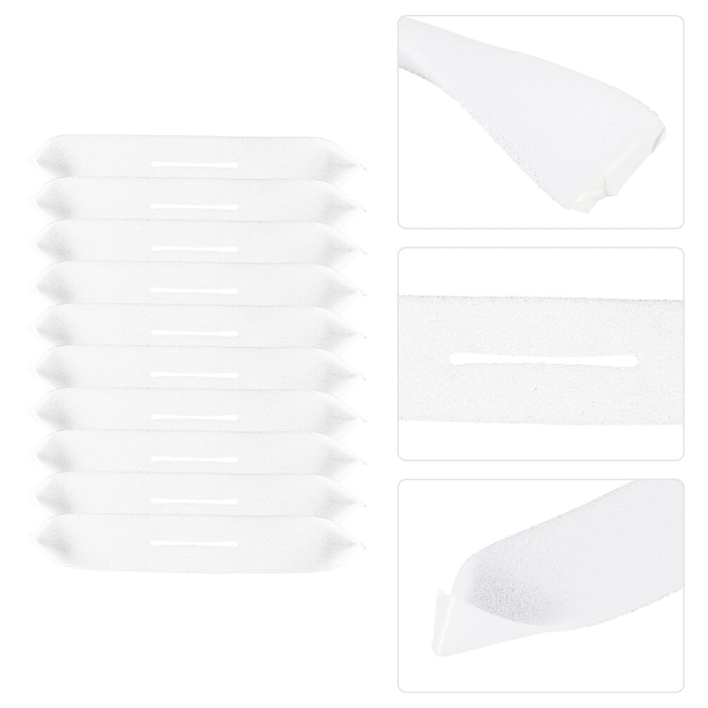 Uonlytech 50pcs Foam Padded for Hangers Clothing Hanger Sleeve Clothing Protectors Sponge Cases Shoulder Hanger Covers for Hanging Dresses Sweaters Suits White