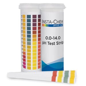 INSTA-CHEK by Micro Essential Lab 0-14 - Wide Range Multi-Pad pH Test Strips -100 Count Sticks in Vial