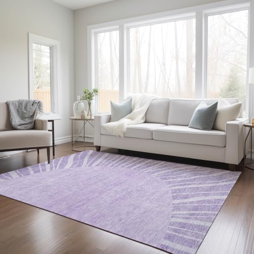 Addison Rugs Chantille ACN668 Lavender 5' x 7'6" Indoor Outdoor Area Rug, Easy Clean, Machine Washable, Non Shedding, Bedroom, Entry, Living Room, Dining Room, Kitchen, Patio Rug