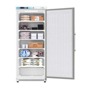 KoolMore KM-FMD20WH 21 Cu. ft. Commercial Reach-in Freezer in White Manual Defrost, Solid Door