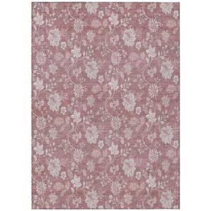 addison rugs chantille acn681 blush 5' x 7'6" indoor outdoor area rug, easy clean, machine washable, non shedding, bedroom, entry, living room, dining room, kitchen, patio rug