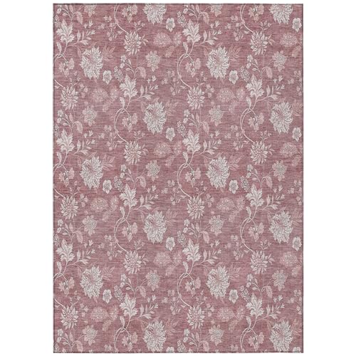 Addison Rugs Chantille ACN681 Blush 5' x 7'6" Indoor Outdoor Area Rug, Easy Clean, Machine Washable, Non Shedding, Bedroom, Entry, Living Room, Dining Room, Kitchen, Patio Rug