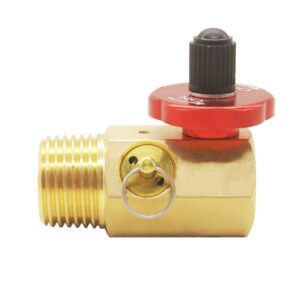 Qolekog Air Tank Manifold with Shut Off Valve Relief Valve Fill Port 1/2"NPT Tank, 1/4"NPT Hose, 1/8"NPT Gauge For Air Compressor Portable Carry Tank (1Pcs)