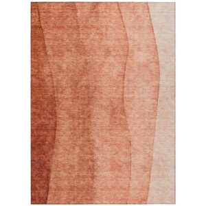 addison rugs chantille acn690 paprika 5' x 7'6" indoor outdoor area rug, easy clean, machine washable, non shedding, bedroom, entry, living room, dining room, kitchen, patio rug