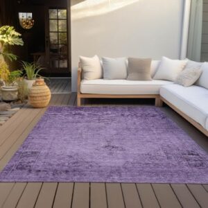 Addison Rugs Chantille ACN658 Purple 9' x 12' Indoor Outdoor Area Rug, Easy Clean, Machine Washable, Non Shedding, Bedroom, Entry, Living Room, Dining Room, Kitchen, Patio Rug