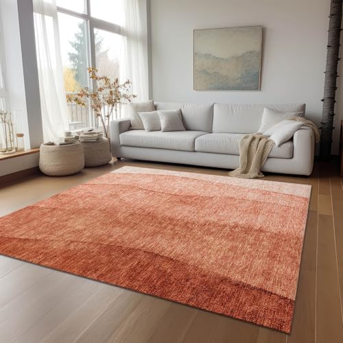 Addison Rugs Chantille ACN690 Paprika 5' x 7'6" Indoor Outdoor Area Rug, Easy Clean, Machine Washable, Non Shedding, Bedroom, Entry, Living Room, Dining Room, Kitchen, Patio Rug