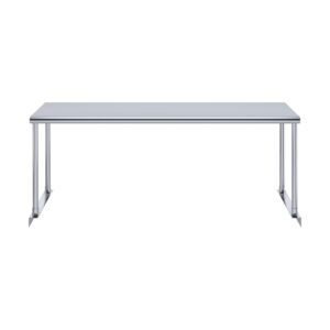 Stainless Steel Single Overshelf for 48" Long Prep Table. 12" Wide x 48" Long x 18" High