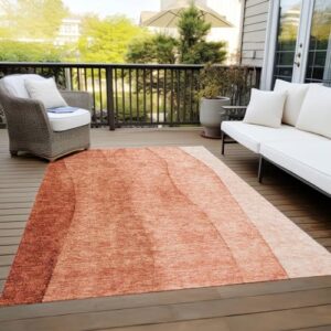 Addison Rugs Chantille ACN690 Paprika 5' x 7'6" Indoor Outdoor Area Rug, Easy Clean, Machine Washable, Non Shedding, Bedroom, Entry, Living Room, Dining Room, Kitchen, Patio Rug