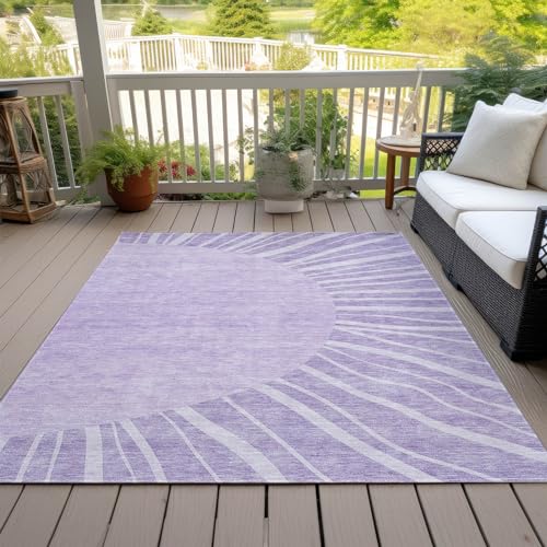 Addison Rugs Chantille ACN668 Lavender 5' x 7'6" Indoor Outdoor Area Rug, Easy Clean, Machine Washable, Non Shedding, Bedroom, Entry, Living Room, Dining Room, Kitchen, Patio Rug