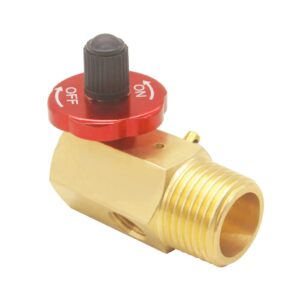 qolekog air tank manifold with shut off valve relief valve fill port 1/2"npt tank, 1/4"npt hose, 1/8"npt gauge for air compressor portable carry tank (1pcs)