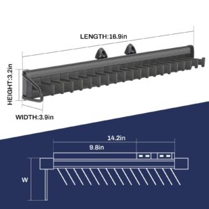 Sliding Tie Racks for Closet, 20 Tie Hanger Pull Out Tie and Belt Rack Storage Organizer with Slider, Aluminum Alloy Side Mount Closet Holder Hanger Rail with 20 Hooks for Scarves Ties Belts Shawls