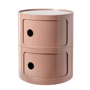 round nightstand with drawers,small bedside table with storage,round storage cabinet with sliding door,modern end table side table,plastic bedside table chest for living room bedroom bathroom