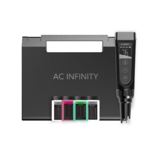 ac infinity hydroponic meter pro kit, high precision digital ph pen with ±0.01 ph accuracy and interchangeable probe, all-in-one temp salinity ec tds ph meter, water hydroponic gardens aquariums pools