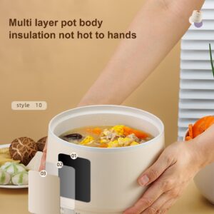 Rice Cooker, 1.8l Non stick Pot Single Serve Steamer, Rice Maker with Keep Warm Function, Portable 1-2 People Automated Rice Cooker, Lightweight Rice Steamer for Grains, Oatmeal, Stews, Soups