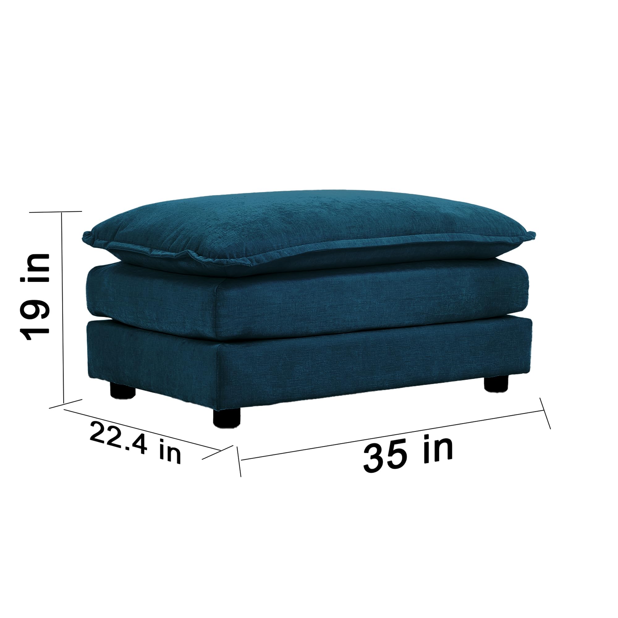 Neylory Square Ottoman Module for Modular Sectional Sofa, Ottoman Footrest and Seat Cube,Not Sold Separately, Sold with Chair, Loveseat, Sofa