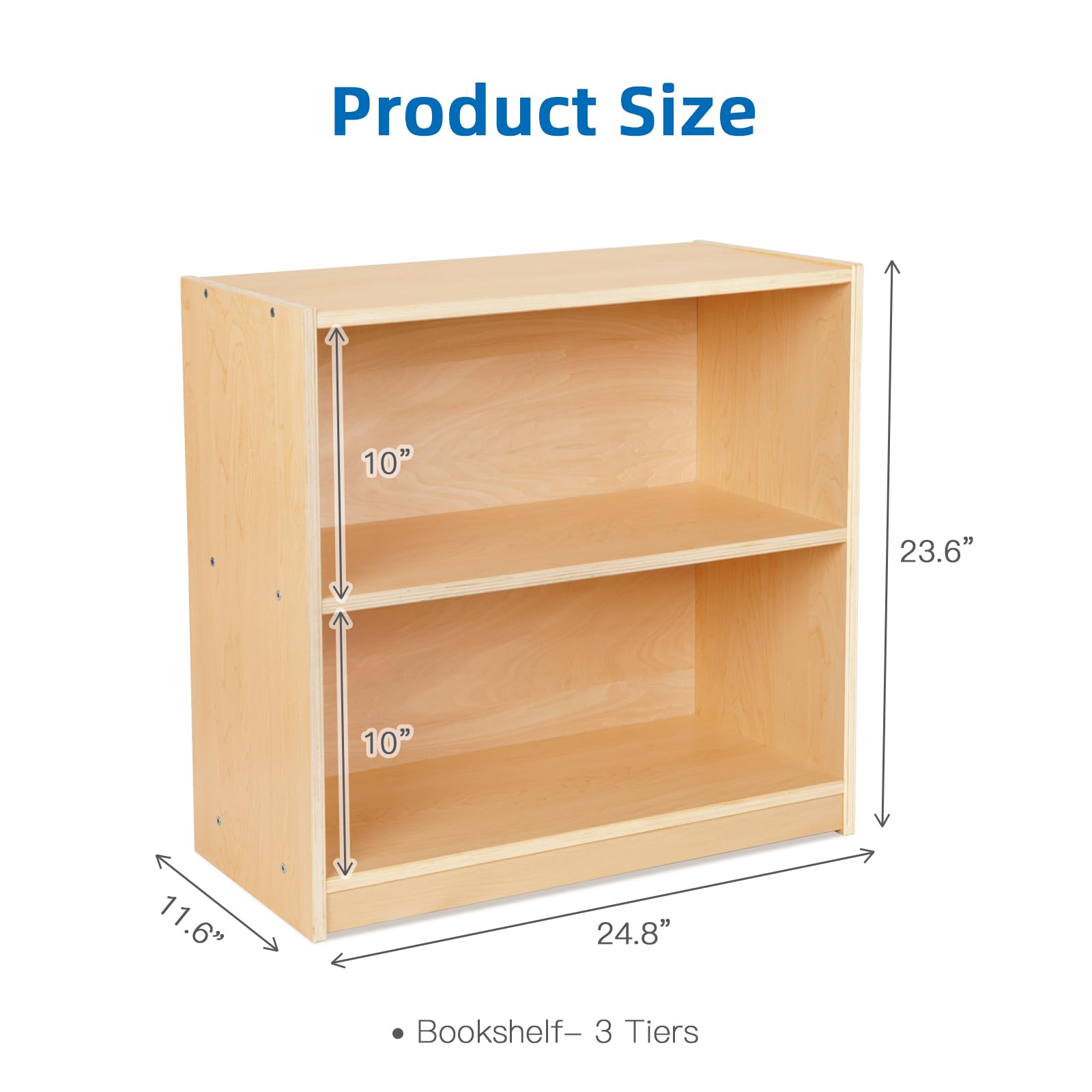 OOOK Montessori Shelf and Toy Storage, Compact Toddler Bookshelf for Small Space, Wooden Storage Cabinet Shelves and Kids Bookcase for Classroom, Kindergarten, Kids Room, Playroom.