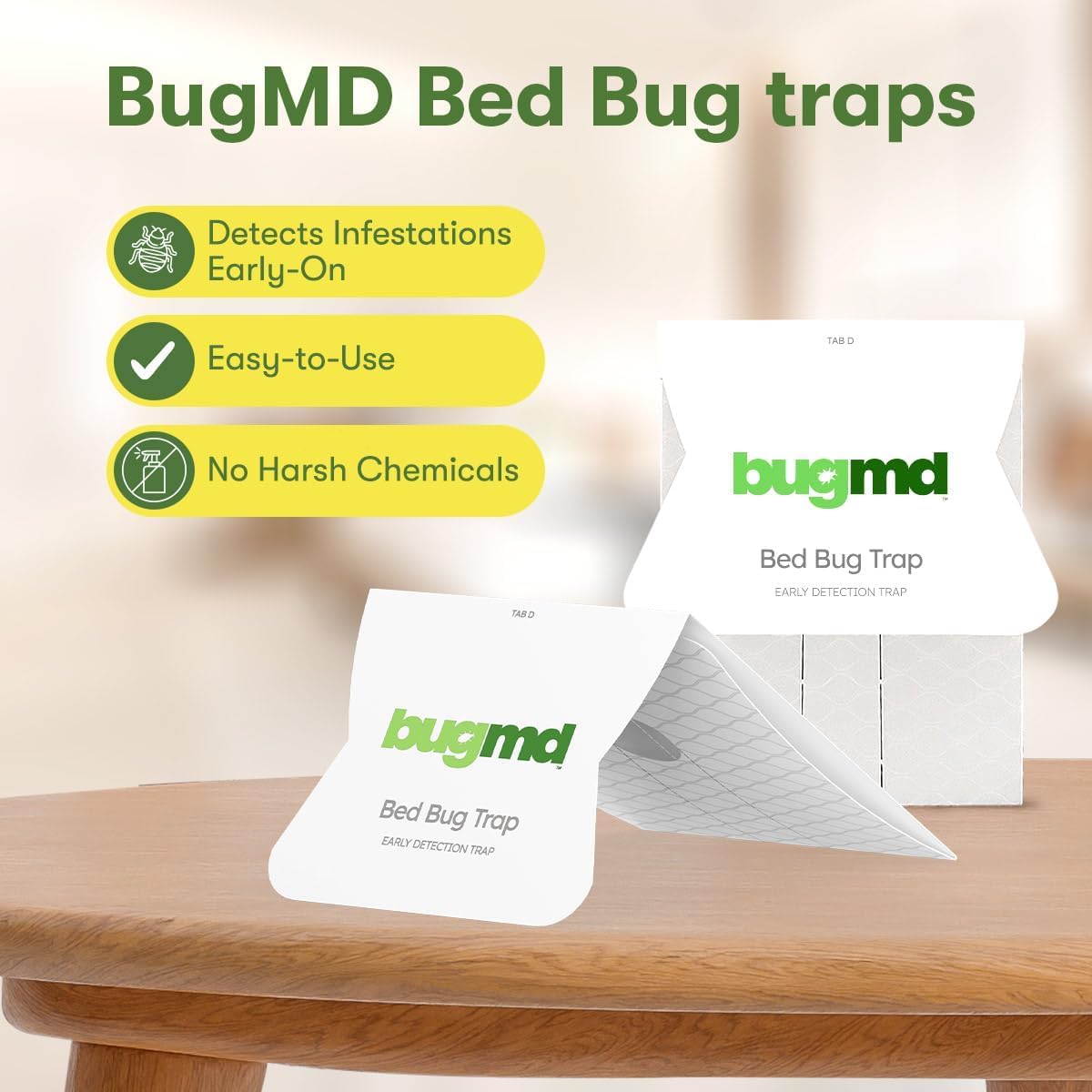 BugMD Bed Bug Trap (3 Pack), BugMD Essential Pest Control Concentrate (1 Pack) and Spray Bottle 32 oz (1 Pack) Bundle