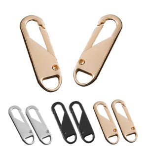 deoward zipper pull, 6 pcs replacement metal zipper handle mend fixer zipper tab for luggage, suitcases, backpacks, jackets, purses, handbags