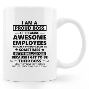 uinwk boss coffee mug,best boss gifts for women men,boss appreciation gift,boss day gifts,i am a proud boss coffee mug 11oz