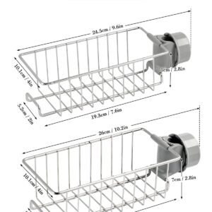 YQh Shower Bar Storage Rack, Bathtub Shower Rack (Shower Rod Not Included), Clawfoot Bathtub Accessories, 304 Stainless Steel Soap Rack, Bathroom Bathtub Shampoo Rack, Shower Trolley Organizer