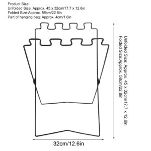 MOUMOUTEN Trash Bag Holder, Portable X Frame Leaf Bag Holder Stand, Outdoor Iron Wire Folding Holder, Folding Shelf for Camping Recycling Garden Laundry Yard Kitchen