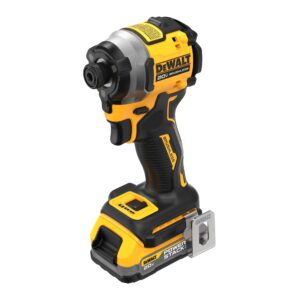 DEWALT 20V MAX ATOMIC Cordless Impact Drill Driver Kit, 1/4 Inch, Battery and Charger Included (DCF850E1)