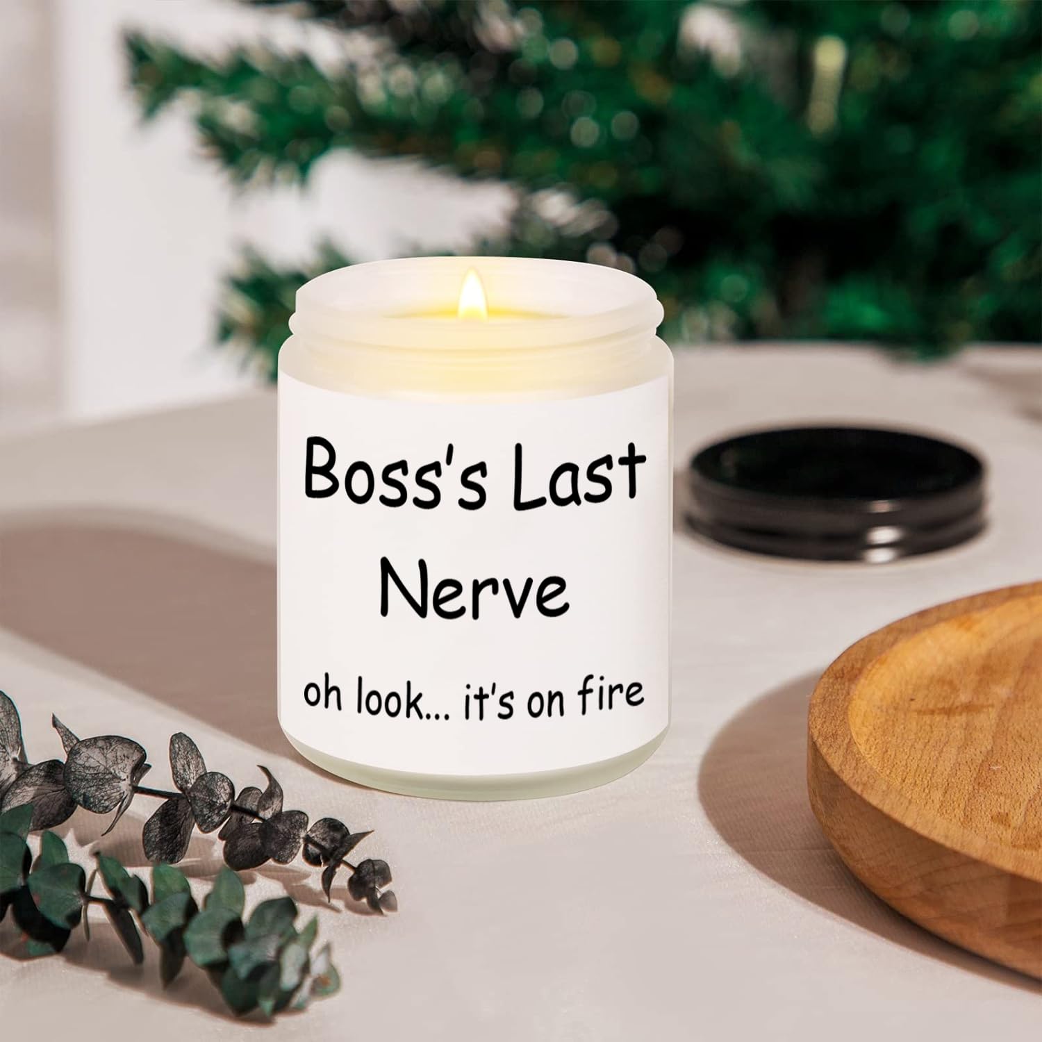 Boss Gifts, SUVEUS Best Boss Gifts for Women, Men, Handmade Natural Soy Scented Candle, Funny Gifts for Boss, Boss Day Gifts (7oz)