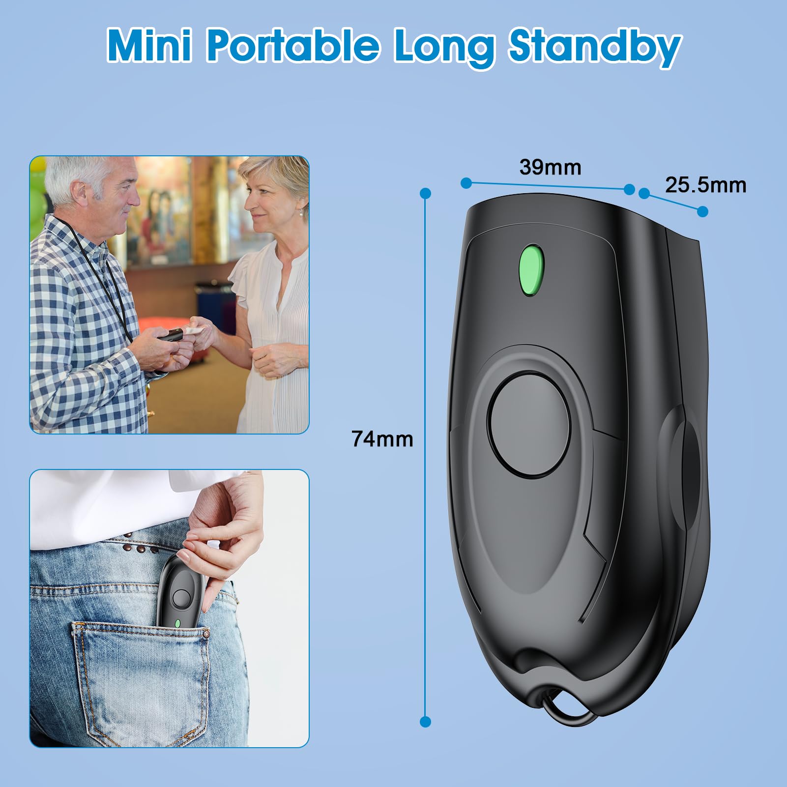 Symcode Small Portable 2D QR Barcode Scanner for Inventory,3-in-1 Bluetooth & USB Wired & 2.4G Wireless Barcode Reader,Connect Smart Phone, Tablet, PC Bar Code Scanning,Work with Windows, Mac,iOS