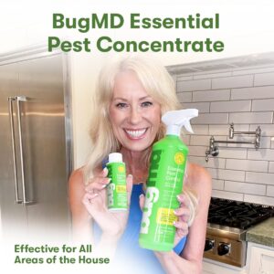 BugMD Bed Bug Trap (3 Pack), BugMD Essential Pest Control Concentrate (1 Pack) and Spray Bottle 32 oz (1 Pack) Bundle