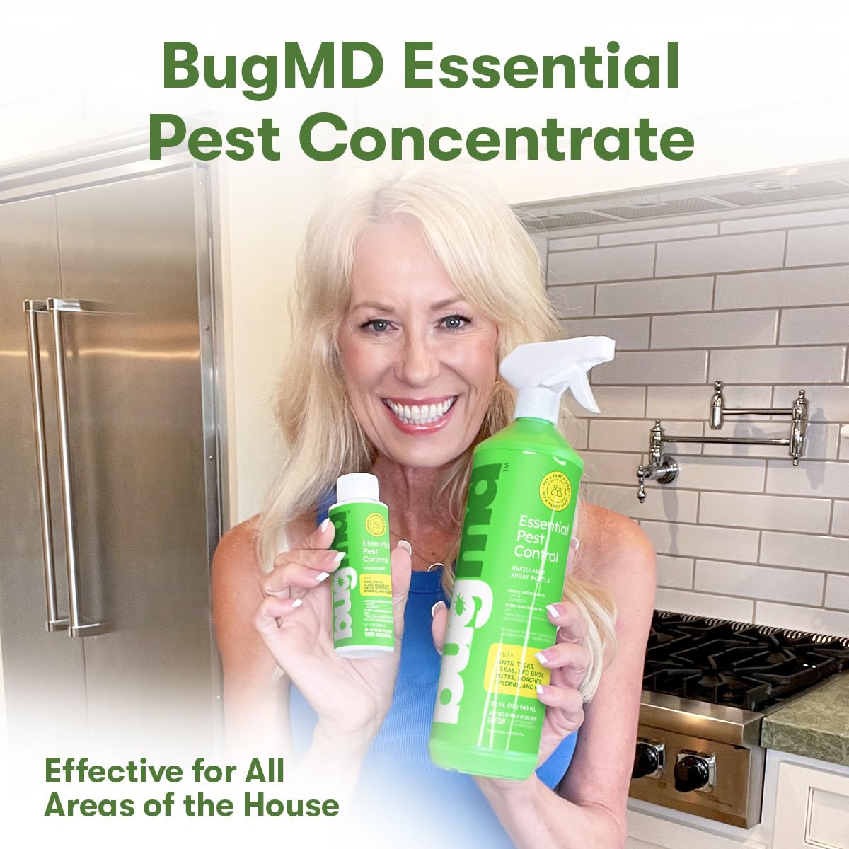 BugMD Bed Bug Trap (3 Pack), BugMD Essential Pest Control Concentrate (1 Pack) and Spray Bottle 32 oz (1 Pack) Bundle