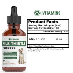 Milk Thistle for Dogs | Supports Liver and Kidney Health | Milk Thistle for Dogs Liver Support | Dog Milk Thistle | Dog Liver Support | Dog Liver Supplement | Milk Thistle Supplement for Dogs | 1 oz