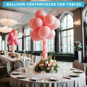 2 Set Balloon Column Stand Kit for Floor, VETOGETHER 2024 Updated Balloon Tower Stand Kit with Heavy Base, Adjustable Metal Balloon Stand for Party Decoration