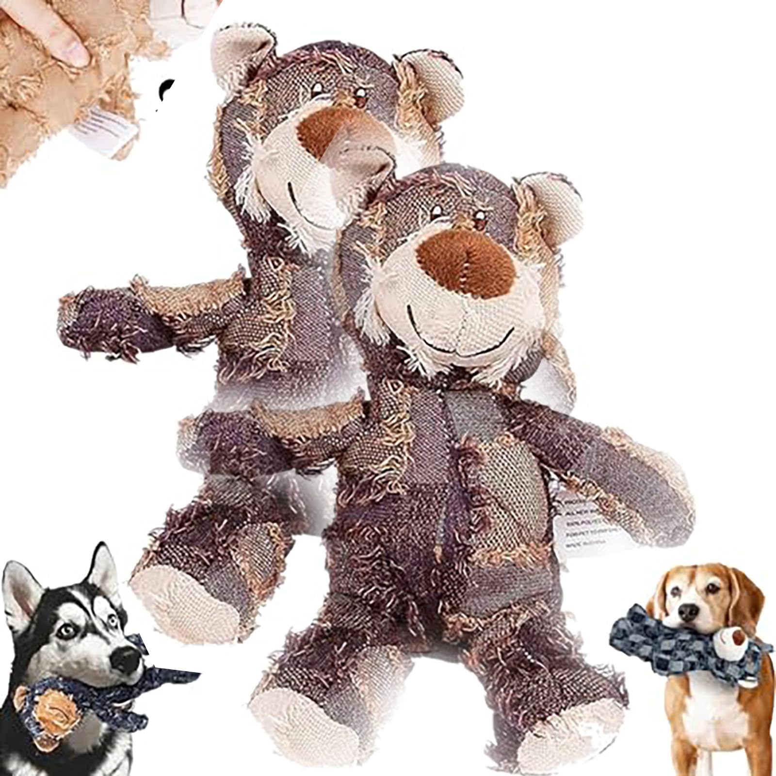 Petsboro Robust Bear | Libiyi Robust Bear | Petsboro Bear | Dotmalls Petsboro Robust Bear | Pets Boro Robust Bear | Indestructible Robust Bear Dog Toy | 2023 Newest Dog Animals Chew Toy (S, 2-purple)