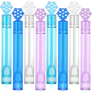 32 Pcs Frozen Bubble Wands Bulk For Kids, 4 Color Mini Snowflake Party Favors, Valentine's Day, Goodie Bag Stuffers, Classroom Exchange Prizes, Birthday Gifts, Pinata, Winter Themed Toy For Girls Boys